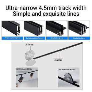 समायोज्य मिनी ट्रैक स्पॉट लैंप 2-चरण ट्रैक लाइट रेल प्रणाली 48v औद्योगिक कार्यशाला प्रकाश के लिए सुरक्षित वोल्टेज भारी शुल्क - Product Image 3