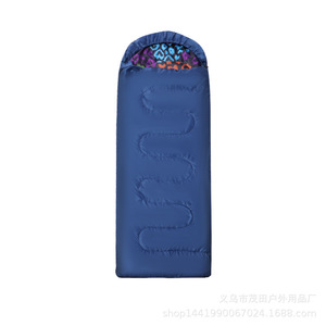 Sac de couchage à capuche de style enveloppe en coton perlé respirant pour adultes, idéal pour le camping en plein air au printemps, en été et en automne - Product Image 4