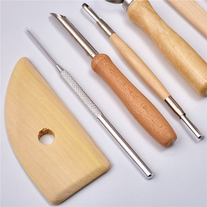 10-Piece Metal & Wood Sculpting Tools Set for Diy Handmade Polymer <b>Clay</b> Art - Product Image 2