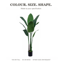 Plante artificielle Oiseau de paradis en pot, grande plante d'intérieur, faux arbre à feuilles de bananier, décoration d'intérieur, vert réaliste