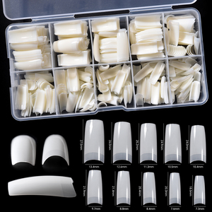 KADS 500Pcs Half Cover French <b>Nail</b> Tips Clear Natural ABS False <b>Nails</b> False Fingernails For Acrylic Gel <b>Extension</b> Manicure - Product Image 3