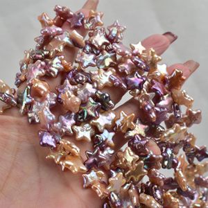 Perlas Barrocas de Agua Dulce Sueltas con Forma de Estrella de 28 Agujeros, Perlas de Colores Mezclados para Manualidades, Perlas Barrocas Naturales con Orificio Lateral - Product Image 1