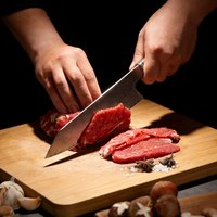 Couperet de cuisine damas fait à la main en acier VG10 résine inoxydable manche en os de bois tranchant couteau de boucher de chefs