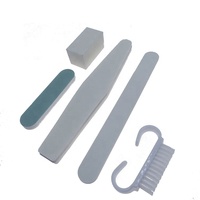 Kit de manucure jetable en gros avec logo personnalisé, lime à ongles et polissoir, outils pour salon de manucure