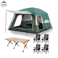 Tente de camping extérieure automatique avec table et chaise, étanche, étanche, pour grandes familles, 3-4 personnes, vente en gros