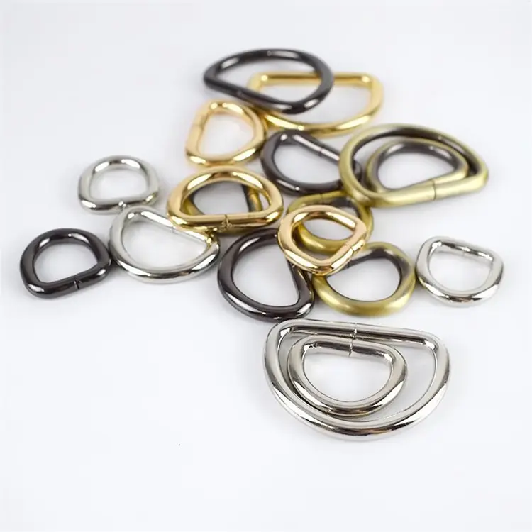 Alta Qualidade Hand Bag Purse Strap Metal D Ring Buckle Clasp DIY Metal Iron D Ring para Bolsas Bolsas