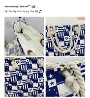 Tas Selempang Bohemian Motif Bunga Vintage Bahan Poliester Stok Tersedia Grosir, Tas Jinjing Portabel Kapasitas Besar dengan Dua Resleting