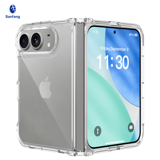 For iPhone 18 Fold Crystal Clear Shockproof Custom Mobile Phone Case with Anti-Scratch Back Cover New Foldable Smartphone Case
