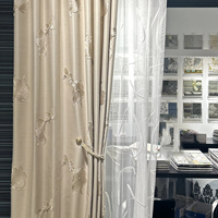 Cortinas Translúcidas de Alta Calidad, Insonorizadas y Ahorradoras de Energía, 100% Poliéster, Estilo Europeo, para Sala de Estar, Hotel, Venta al por Mayor