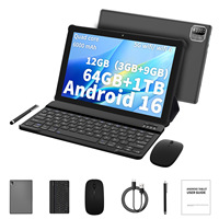 Tablette Android OEM 10,1 pouces A133 Arm Cortex A53 1,6 GHz 12+ 64 Go ROM, prend en charge la carte Micro SD jusqu'à 512 Go, fonction OTG