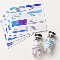 Étiquettes personnalisées autocollantes, imperméables et anti-contrefaçon pour flacons, avec logo personnalisé, numéro de lot et date d'expiration pour flacons en verre de 3 ml, 5 ml, 10 ml