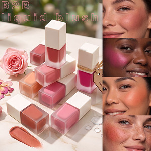 Maquillaje Personalizado MLM, Cruelty Free, Vegano, Natural, Rubor Líquido de un Solo Color, Resistente al Agua, Delicado, de Larga Duración, Muestra para el Rostro - Product Image 1