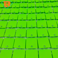 2023 couleur vert frais 4D paillettes clair grille panneau arrière miroitant mur toile de fond pour anniversaire mariage événement décoration