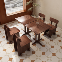 Meubles de restaurant, café et bar modernes sur mesure, table et chaises en bois massif, chaises de salle à manger industrielles pour espace de détente