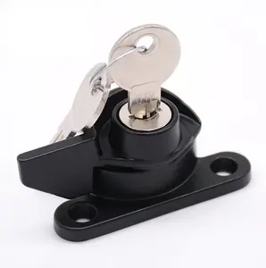 Wholesale Hotselling Zinc Alloy Black Silver Grey Brass Key Sash Window Cam Lock Window Sash Fitch Lock