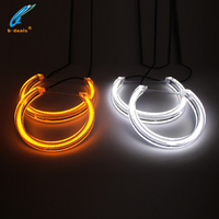 Feux avant LED Angel Eyes en cristal semi-circulaire bicolore 131 mm * 4, DRL lumineux pour BMW E36 E46, nouveaux accessoires d'éclairage automobile