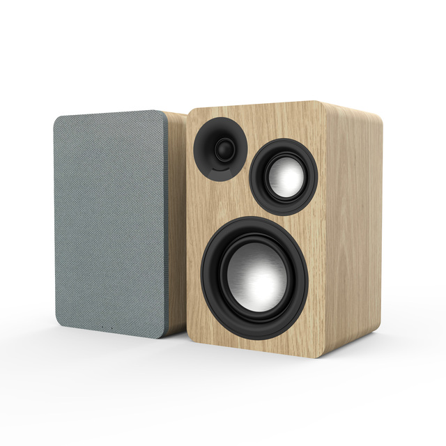 2.0 Channel 80W for V5.3 ABS Cabinet Surround Sound Three-Way RGB Vintage Elegant Home Theater Speaker Party Stage Use