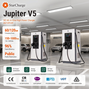 เครื่องชาร์จรถยนต์ไฟฟ้า Starcharge Jupiter V5 60kW GBT 200A 150-950Vdc IP55 ช่วงแรงดันไฟฟ้ากว้าง ระบบชาร์จเร็ว DC สำหรับยานยนต์ไฟฟ้า - Product Image 1