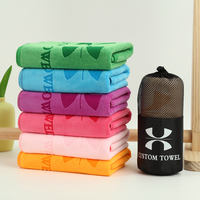 Serviette en microfibre douce en microfibre de haute qualité à séchage rapide absorbant logo personnalisé SPA Serviette de bain de plage Serviette de sport