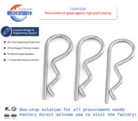 Élastique à ressort en acier inoxydable avec anneau fermé, type B et R, 6 mm, finition brillante, pour clip, épingle à cheveux et verrou.