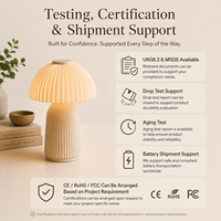 Lampe de table LED DC/AC rechargeable, écologique, imprimée en 3D sur mesure, à intensité variable en continu, avec options d'emballage couleur pour marque privée