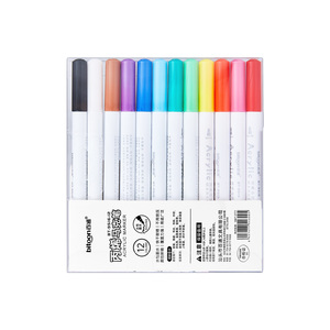 12 colori fai da te Design semplice impermeabile pennarello acrilico Set di 6mm larghezza scrittura Logo personalizzato studenti scritta arte marcatore permanente - Product Image 2