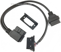 Câble OBD2/OBDII/Y 16 broches Linkyou Auto pour voitures Fiat/Renault/Peugeot/Citroën, connecteur mâle/femelle en cuivre, gaine en PVC, 24V/12V