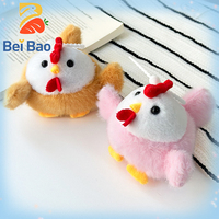 Porte-clés mini poulet kawaii, petit pendentif coq en peluche, jouet en peluche doux pour machine à griffes, ornement de sac pour enfants, en stock