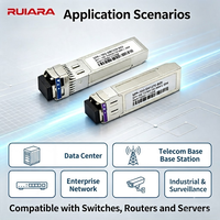 Transceiver SFP+ BiDi RUIARA 10G 20km 1330nm/1270nm Simplex LC DDM Module Optique Fibre Monomode Compatible avec les Principaux Commutateurs
