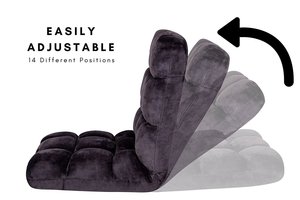 Comfy Kids Eggplant Color Memory Foam <strong>Floor</strong> <strong>Chair</strong> <strong>with</strong> <strong>Back</strong> <strong>Support</strong> for Gaming or Reading Thick <strong>Floor</strong> Cushion for Car Use - Product Image 4