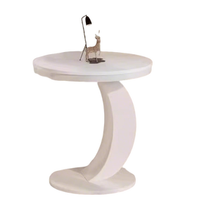 Mesa de Centro Ovalada de Lujo Italiana Moderna de Losa de Piedra y Mesa Auxiliar Combinación Estilo Nuevo Minimalista para Sala Pequeña de <span class=keywords><strong>Metal</strong></span> - Product Image 6