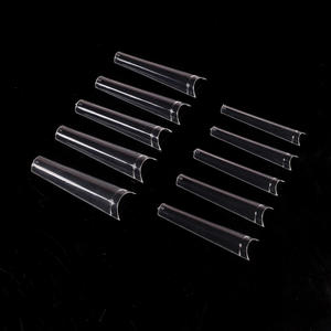Tszs French Half Cover <span class=keywords><strong>XXL</strong></span> Extra Long NO C Curve Coffin Manicure Nail Tips 10 tamaños Clear False Nails Tips para salones de uñas - Product Image 4