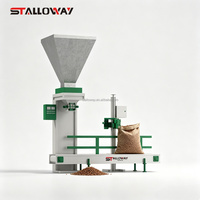 Machine d'emballage entièrement automatique pour granulés avec système anti-poussière et anti-déversement, capacité 5-50 kg, pour granulés de bois et aliments pour animaux en sacs en vrac