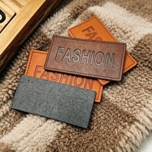 Custom Embossed Leather <b>Label</b> Rectangular Emboss Luxury Textured Tag for Hat Bag Cloth Personalized Branding <b>Gift</b> Packaging - Product Image 1