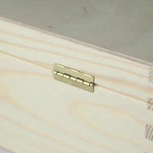 Lớn hộp gỗ lưu trữ ngực gỗ không sơn lưu niệm hộp với nắp và xử lý để trang trí với các tài liệu, đồ chơi, vật có giá trị & công cụ - Product Image 5