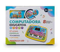 Nouvelle tablette éducative pour enfants avec écran LED, jouet d'apprentissage de l'espagnol, outil de lecture précoce en plastique, fonctionne sur piles