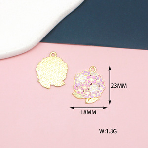 Bijoux en alliage <span class=keywords><strong>de</strong></span> zinc plaqué or pour bricolage, accessoires <span class=keywords><strong>de</strong></span> fabrication Lily Rose Tournesol <span class=keywords><strong>Fleur</strong></span> <span class=keywords><strong>de</strong></span> jasmin Pendentif émaillé Charme pour collier - Product Image 2