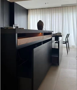 Gabinetes de Cocina Modernos de Lujo Personalizados con Isla, Detalles LED, Muebles de Madera Sólida, Espacio de Cocina Premium para el Hogar - Product Image 6