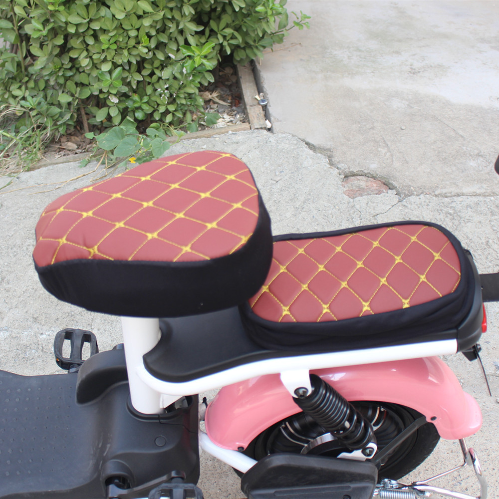 Maroon front and rear seats