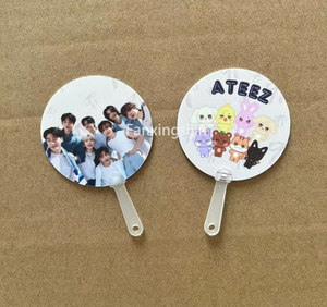 Kpop shop personnalisé en <span class=keywords><strong>plastique</strong></span> pp impression double face mini <span class=keywords><strong>piquet</strong></span> mignon <span class=keywords><strong>petit</strong></span> kpop ventilateur à main Piquets pour Kpop concert merch - Product Image 5