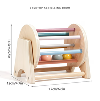 Tambour textile en bois à rotation fluide à 360°, jouet sensoriel sûr, taille personnalisable, Montessori, éducation précoce, jeu d'intérieur