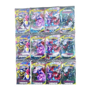 Vente en gros de nouvelles cartes Pokémon, style anglais, jeu de cartes à collectionner Pika, cartes à jouer cosplay, cadeau - Product Image 1