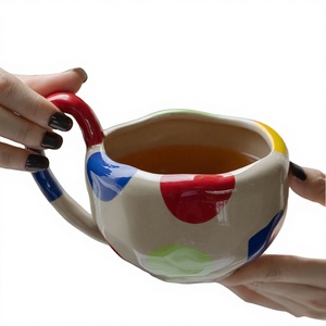 แก้วมัคเซรามิกเคลือบลายดอกไม้สไตล์ยุโรป ยี่ห้อ Lelyi สำหรับกาแฟลาเต้ ของขวัญทางธุรกิจ ปลอดภัยสำหรับเครื่องล้างจานและไมโครเวฟ - Product Image 3
