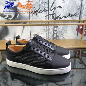 Chaussures de course et de marche pour hommes Christians, chaussures de sport élégantes et design avec doublure en cuir véritable, fermeture à lacets, Louboutins - Product Image 4