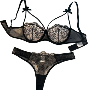 Stilvolles Besticktes Häkel-Spitzen-Dessous-Set für Damen mit BH, Slip und Halbunterrock, Leichte Formgebung, Dünn - Product Image 4
