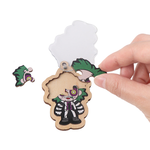 Llavero de madera con rompecabezas en miniatura de Halloween, colgante 3D con temática de <span class=keywords><strong>Beetlejuice</strong></span>, regalo para fiestas de Halloween para niños y adultos - Product Image 5