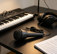 Microphone filaire portable Xinruijie pour performance live, orgue électronique, scène, micro vocal personnalisé à main