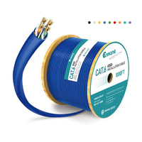 Al Aire Libre impermeable 23AWG sólido cobre desnudo PoE ++ Cat 6 FTP Cable de red 550MHz negro-clasificado para uso al aire libre Cables de comunicación