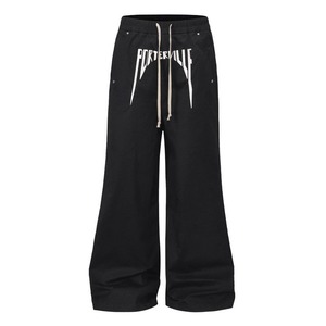 <span class=keywords><strong>Pantaloni</strong></span> da uomo <span class=keywords><strong>con</strong></span> logo ricamato, rivetti in metallo, vita elastica <span class=keywords><strong>con</strong></span> coulisse, gamba larga, stile streetwear casual. - Product Image 6