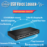 Enregistreur vocal automatique USB 16CH pour centre d'appels, dispositif de surveillance et d'enregistrement de téléphone fixe USB DTMF FSK à 16 ports avec identification de l'appelant